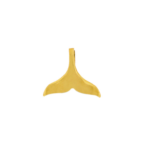 Image of ID 1 14K Gold Grey Whale Tail Fluke Pendant