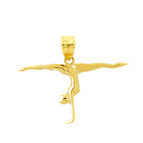 Image of ID 1 14K Gold Handstand Split Gymnastic Charm