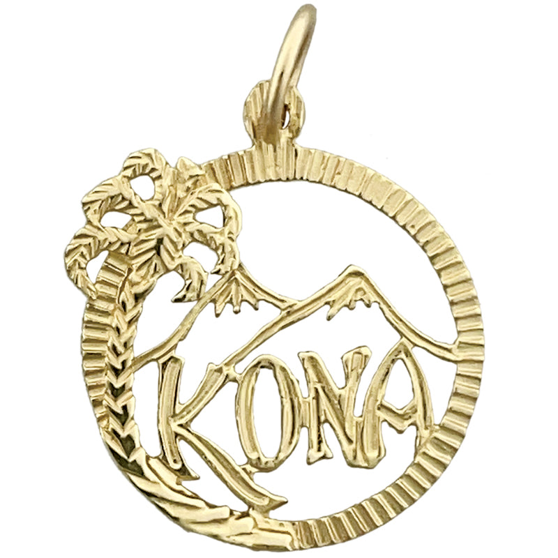 Image of ID 1 14K Gold Hawaii Kona Island Charm