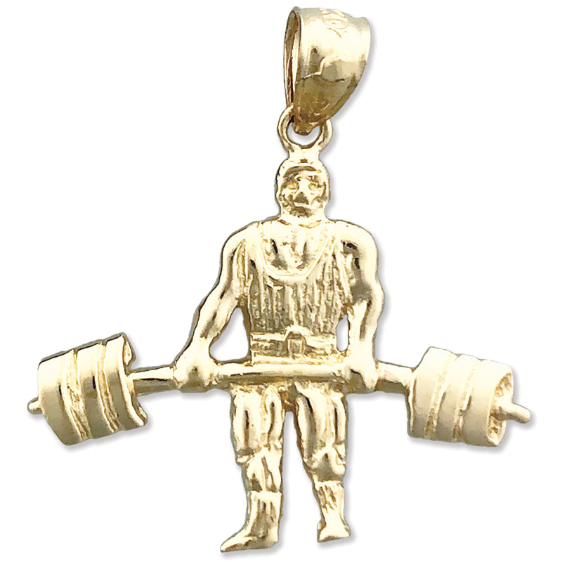 Image of ID 1 14K Gold Heavyweight Bodybuilder Pendant