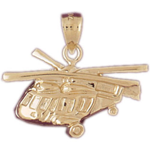 Image of ID 1 14K Gold Helicopter Pendant