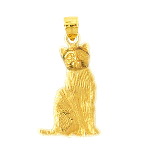 Image of ID 1 14K Gold House Cat Pendant