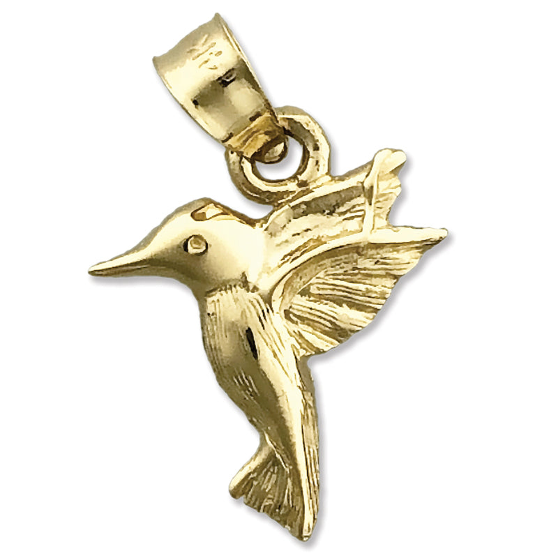 Image of ID 1 14K Gold Hummingbird Charm