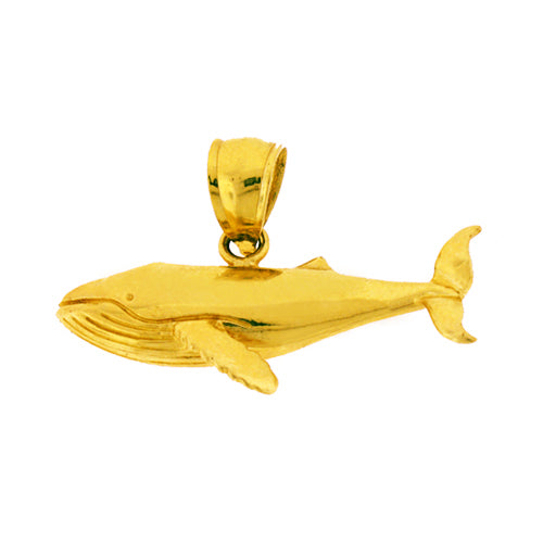 Image of ID 1 14K Gold Humpback Whale Pendant
