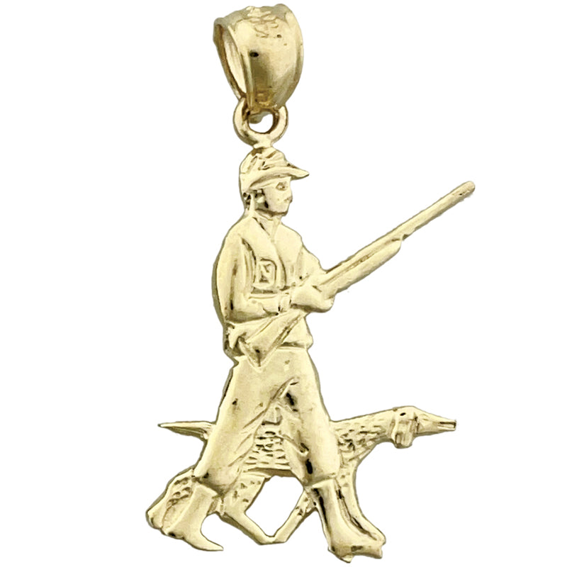 Image of ID 1 14K Gold Hunter and Hound Pendant