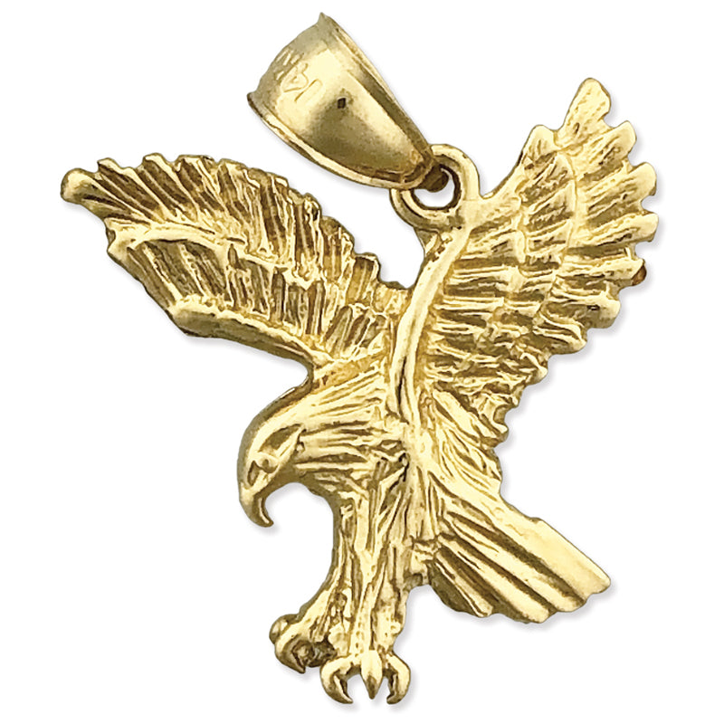 Image of ID 1 14K Gold Hunting Eagle Pendant