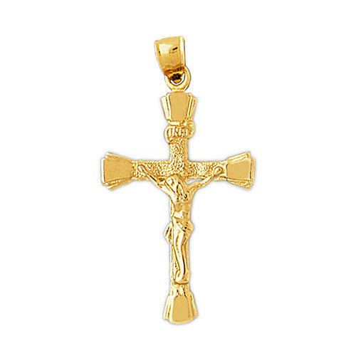 Image of ID 1 14K Gold INRI Crucifix Pendant