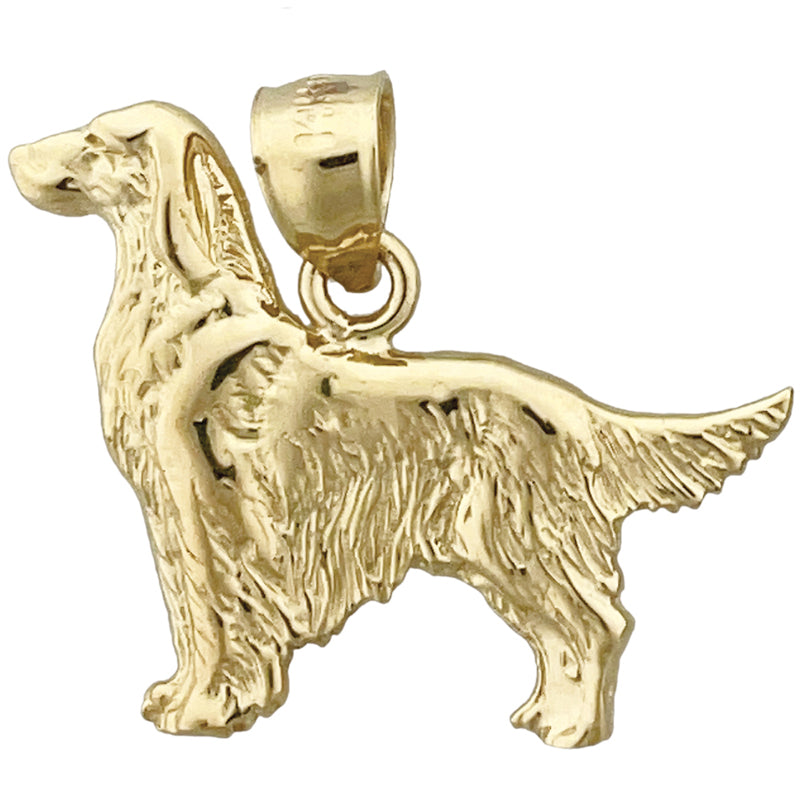 Image of ID 1 14K Gold Irish Setter Dog Pendant