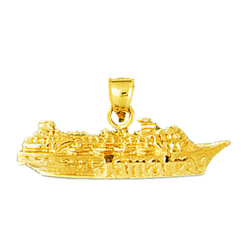 Image of ID 1 14K Gold Jamaica Cruise Ship Pendant