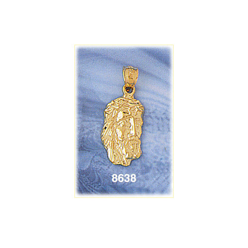 Image of ID 1 14K Gold Jesus Christ Head Charm