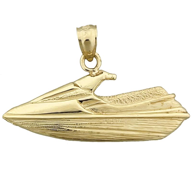 Image of ID 1 14K Gold Jet Ski Pendant