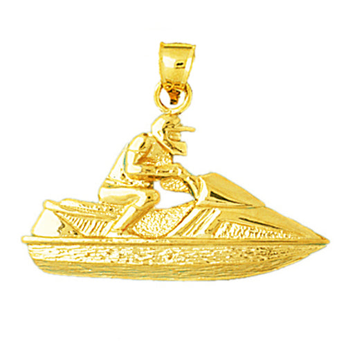 Image of ID 1 14K Gold Jet Skier Pendant