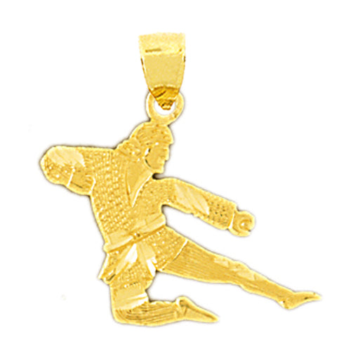 Image of ID 1 14K Gold Karate Man Pendant