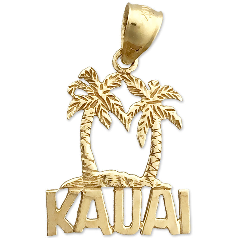 Image of ID 1 14K Gold Kauai with Palm Trees Charm