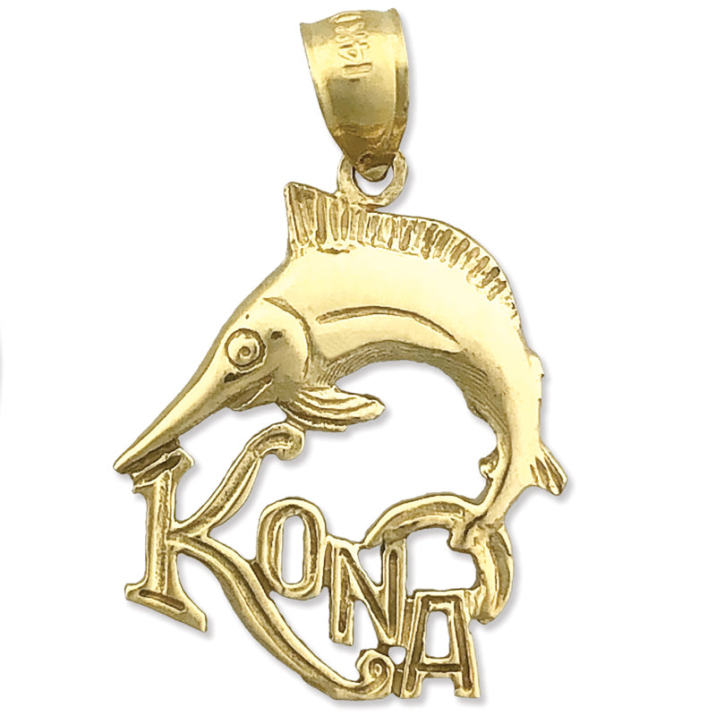 Image of ID 1 14K Gold Kona Hawaii Charm