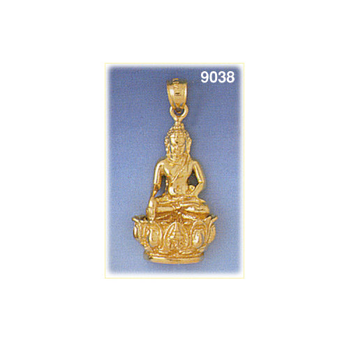 Image of ID 1 14K Gold Lady Buddha Pendant