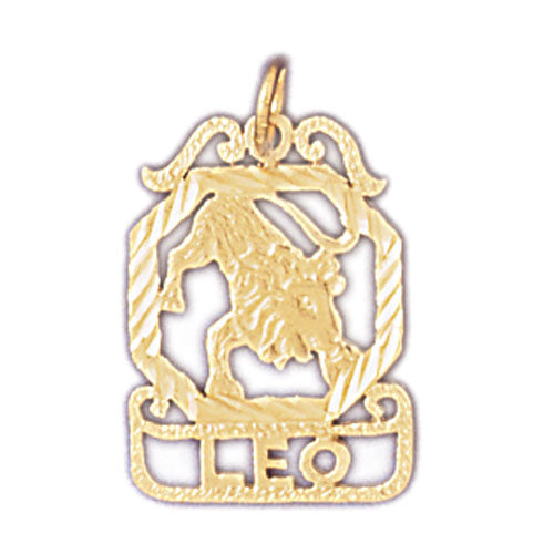 Image of ID 1 14K Gold Leo Zodiac Charm