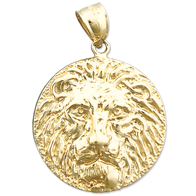 Image of ID 1 14K Gold Lion Head Medallion