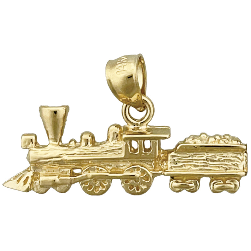 Image of ID 1 14K Gold Locomotive Train with Cargo Pendant