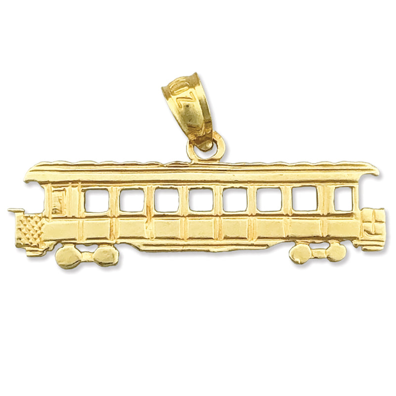 Image of ID 1 14K Gold Long Trolley Pendant
