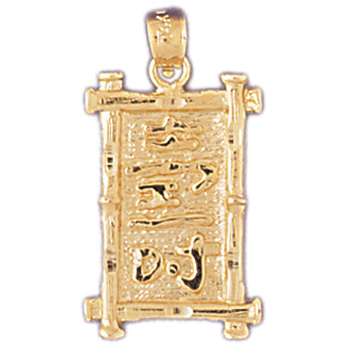 Image of ID 1 14K Gold Longevity Chinese Symbol Charm
