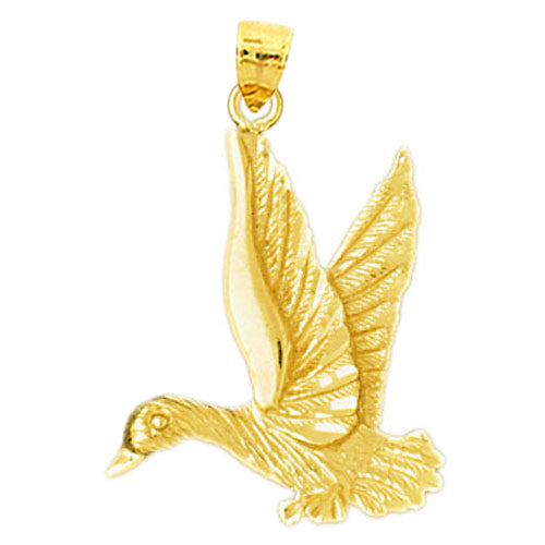Image of ID 1 14K Gold Loon Pendant