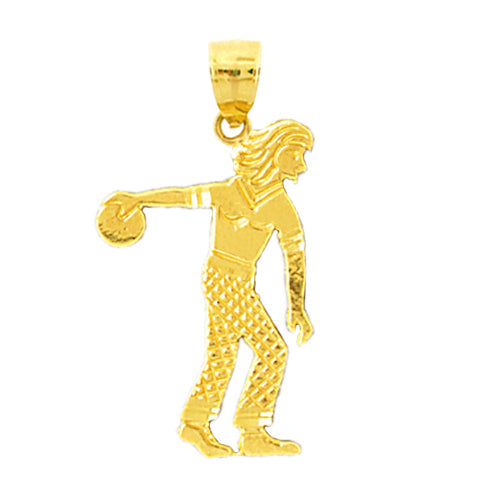 Image of ID 1 14K Gold Male Bowler Pendant