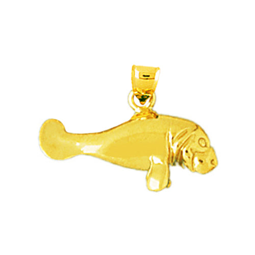 Image of ID 1 14K Gold Manatee Charm