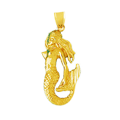 Image of ID 1 14K Gold Mermaid Pendant
