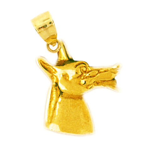 Image of ID 1 14K Gold Mini Dog Head Charm