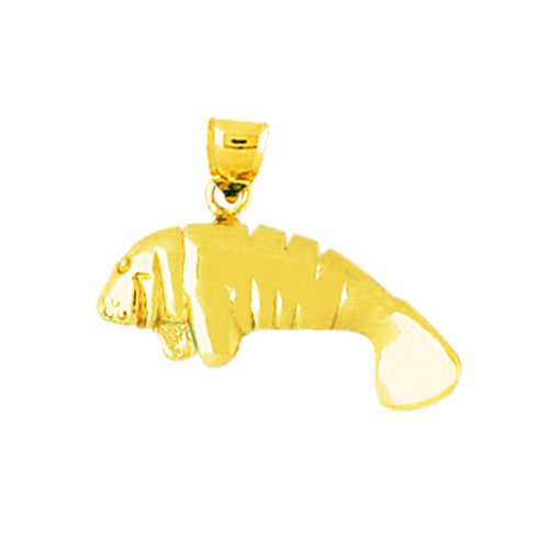 Image of ID 1 14K Gold Mini Manatee Charm