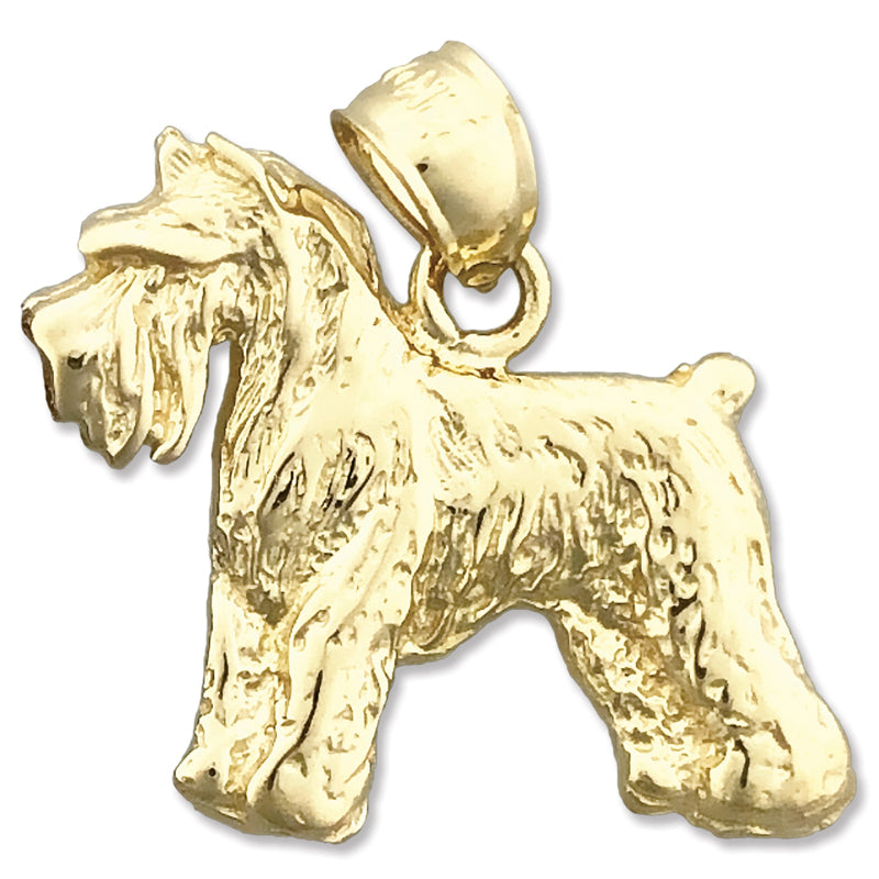 Image of ID 1 14K Gold Miniature Schnauzer Pendant