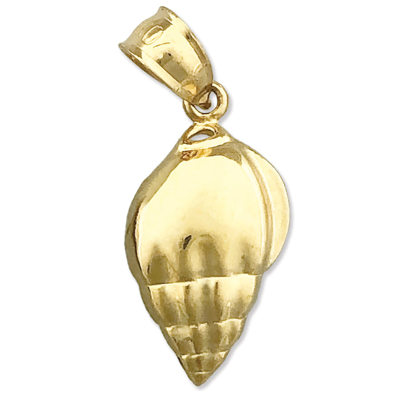 Image of ID 1 14K Gold Mollusk Gastropod Seashell Charm