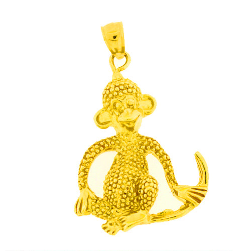 Image of ID 1 14K Gold Monkey Pendant