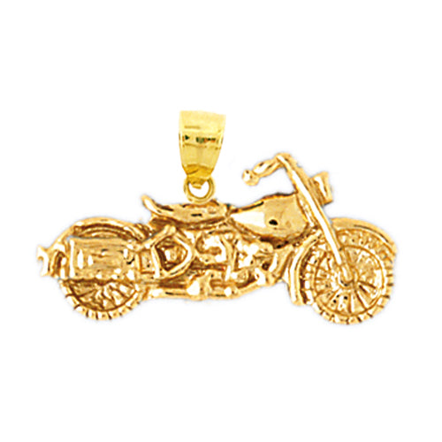 Image of ID 1 14K Gold Motorcycle Chopper Charm