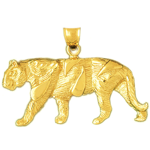 Image of ID 1 14K Gold Muscular Tiger Pendant
