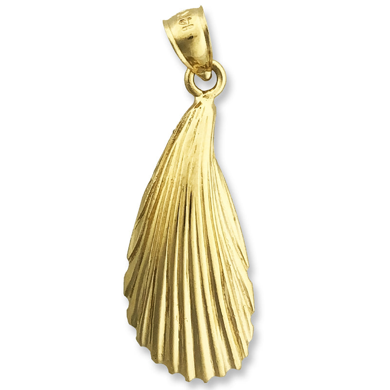 Image of ID 1 14K Gold Mussel Shell Mollusc Pendant
