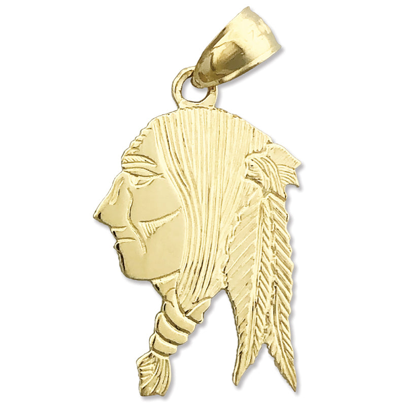 Image of ID 1 14K Gold Native American Wise Man Charm