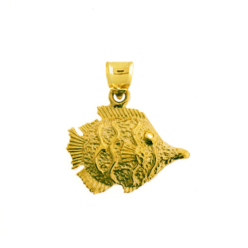 Image of ID 1 14K Gold Ocean Angelfish Pendant