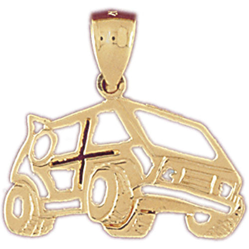 Image of ID 1 14K Gold Off Road Car Pendant