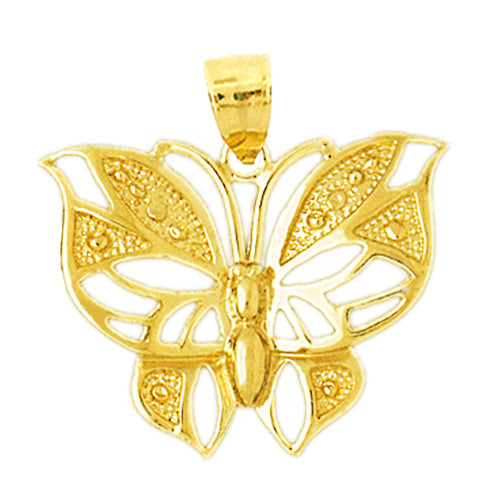 Image of ID 1 14K Gold Ornate Butterfly Pendant