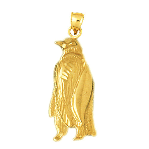 Image of ID 1 14K Gold Ornate Penguin Pendant
