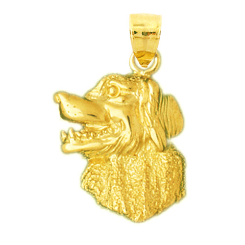 Image of ID 1 14K Gold Panting Dog Face Charm