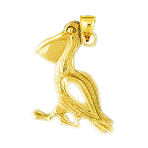 Image of ID 1 14K Gold Pelican Pendant