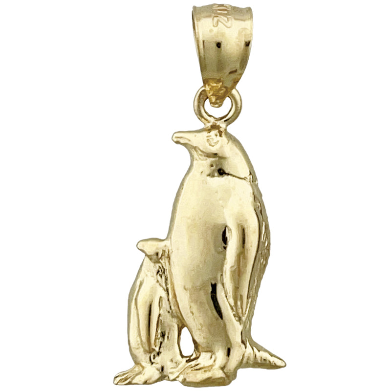 Image of ID 1 14K Gold Penguin and Calf Charm