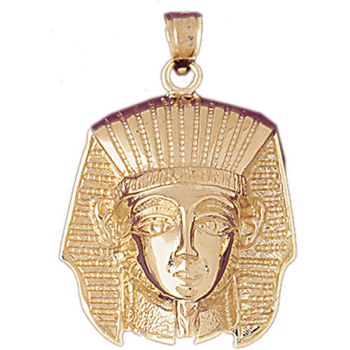 Image of ID 1 14K Gold Pharaoh King Tut Headdress Pendant