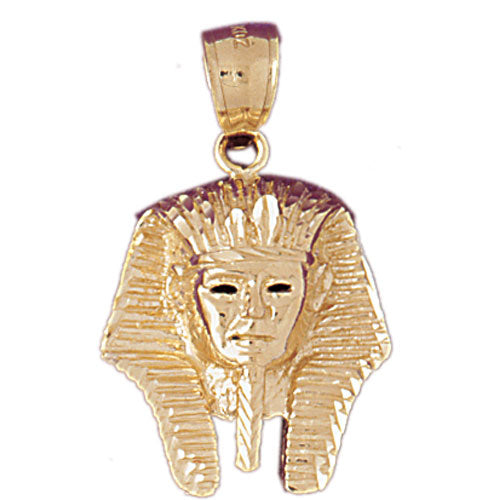 Image of ID 1 14K Gold Pharaoh King Tut Pendant