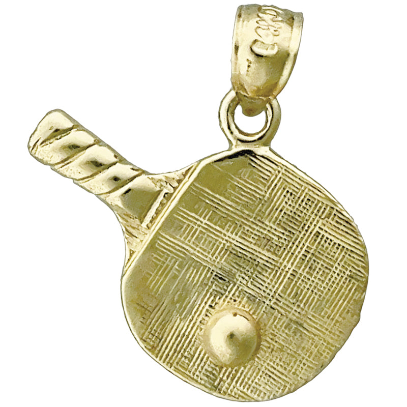Image of ID 1 14K Gold Ping Pong Paddle Charm