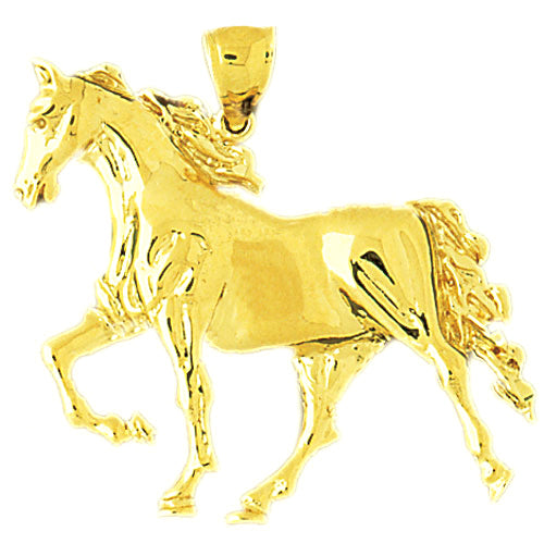 Image of ID 1 14K Gold Polished Horse Pendant