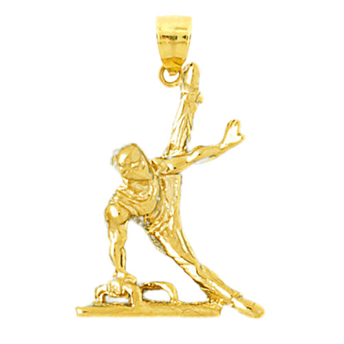 Image of ID 1 14K Gold Pommel Horse Gymnastic Pendant